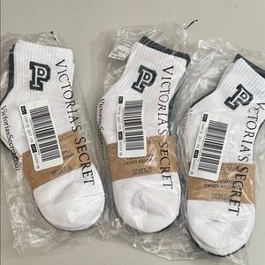 Victoria's Secret White Socks with Black Trim